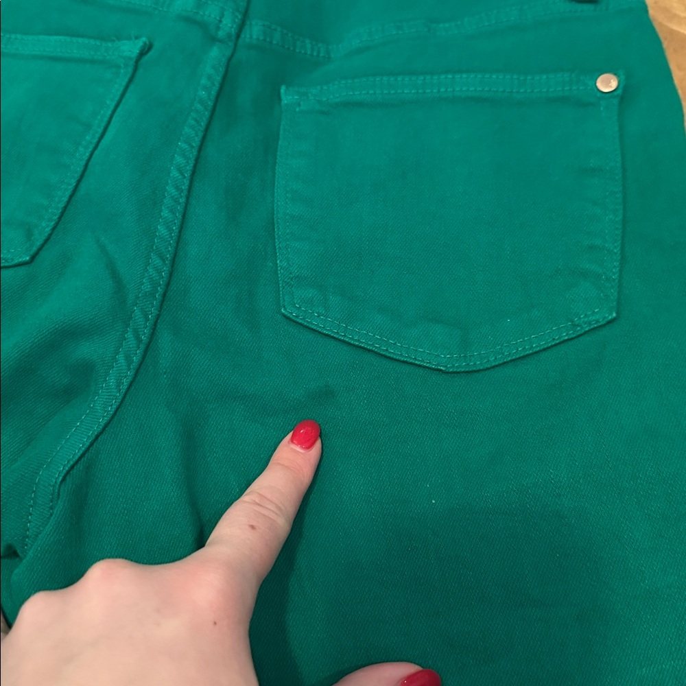 Judy Blue High Rise Crop Green Jeans Size 5 / 27 - Picture 9 of 11